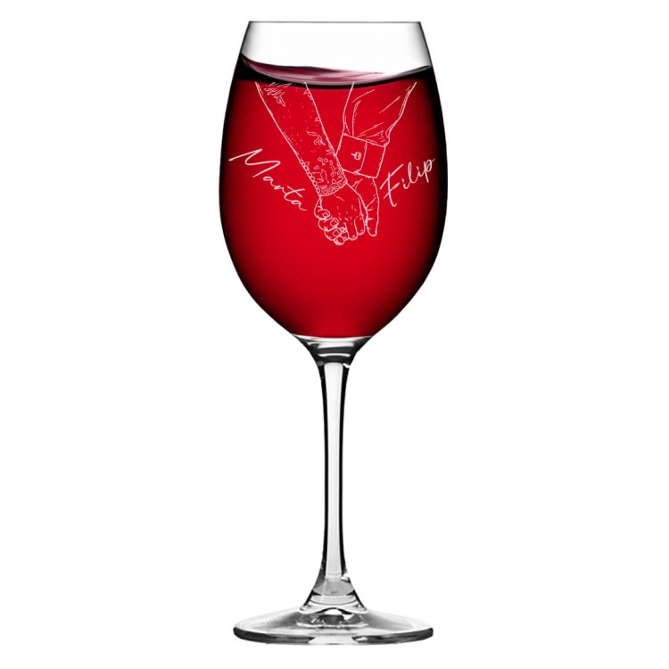 Kieliszek do wina 370ml Dłonie zakochanych.jpg