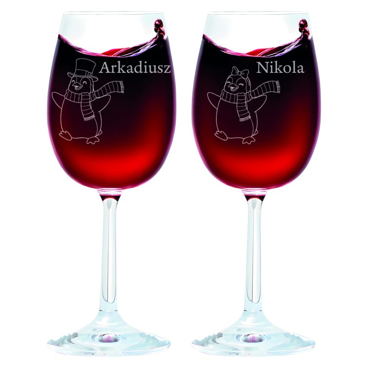 Kieliszki do wina 280ml Pingwinki.jpg