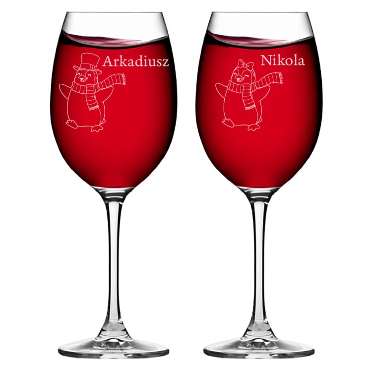Kieliszki do wina 370 ml Pingwinki.jpg