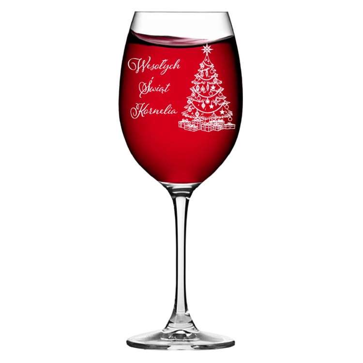 Kieliszek do wina 370ml Choinka.jpg