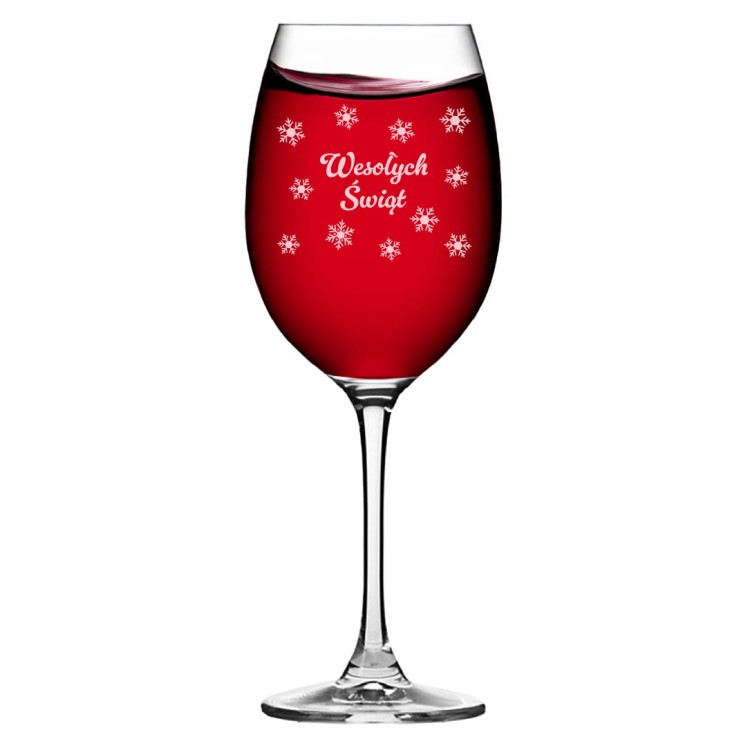 Kieliszek do wina 370ml Wesołych Świąt.jpg