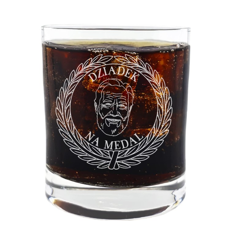 Szklanka Basic 250ml Dziadek na medal.jpg