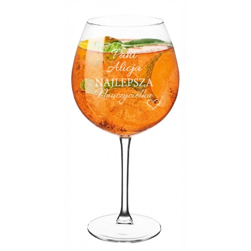 Kieliszek do drinków Gin&amp;Tonic 720ml Najlepsza Nauczycielka.jpg