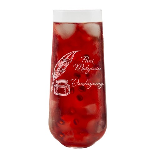Szklanka do drinków 380ml Pióro i kałamarz Dzień Nauczyciela.jpg