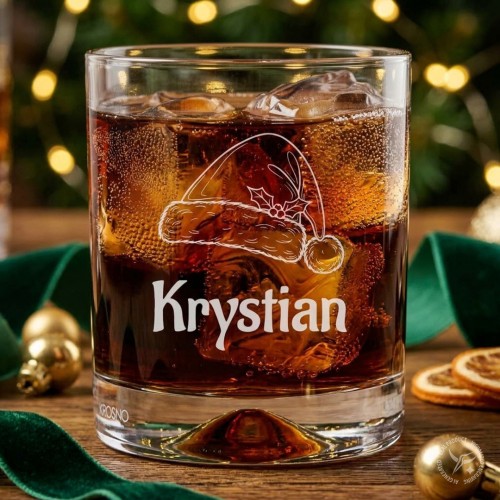 Szklanka Whisky 350ml Czapka Mikołaja gen.jpg