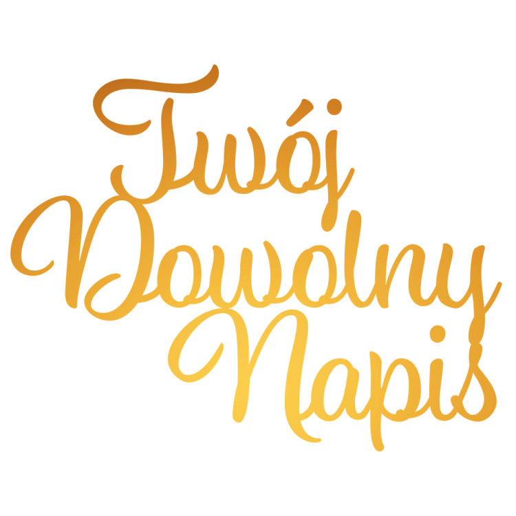 Dekor personalizowany - złote/srebrne lustro
