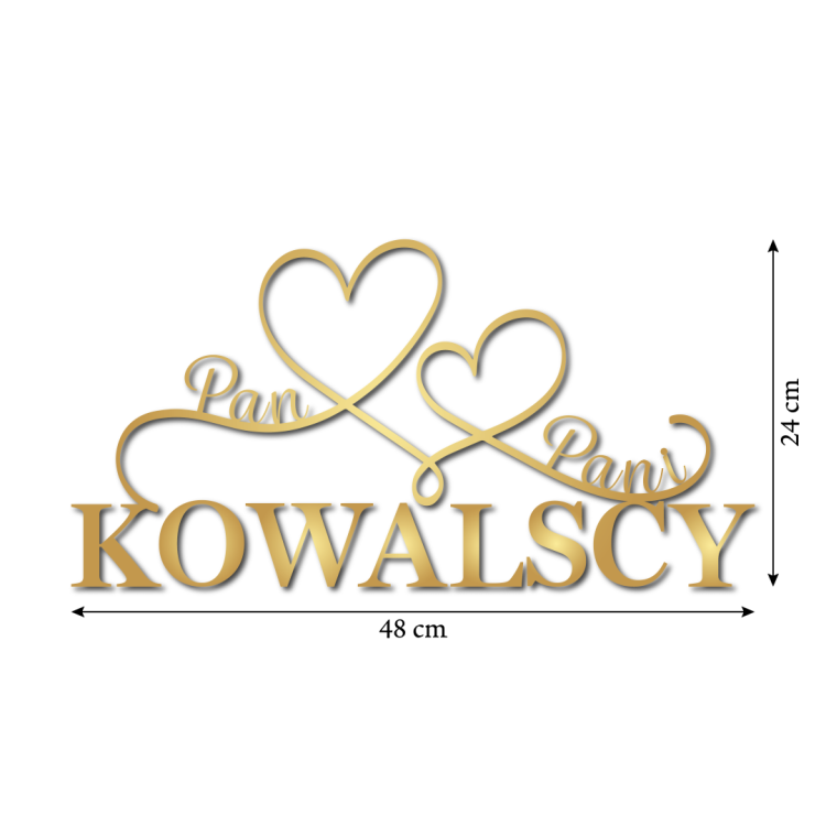 Napis na Stół Główny Pan i Pani