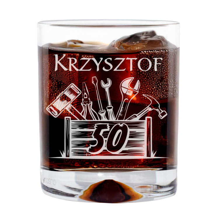 Szklanka do Whisky 350ml Skrzynka Budowlańca