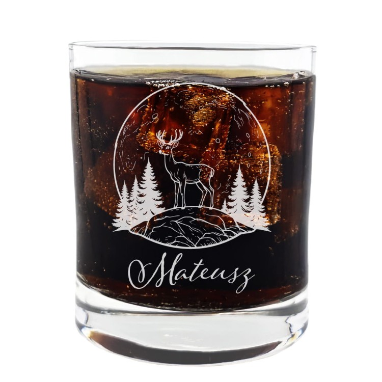 Szklanka do Whisky z grawerem Jeleń
