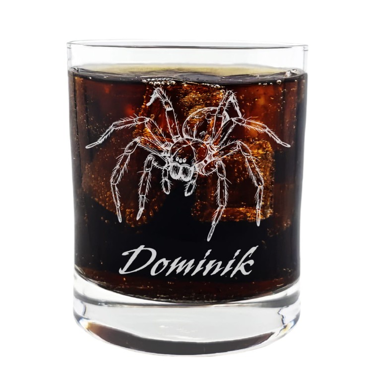 Szklanka do Whisky z grawerem Pająk