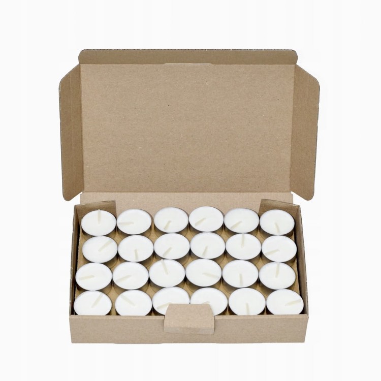 TEALIGHT podgrzewacze sojowe bezzapachowe 48 szt