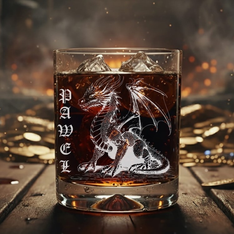 Szklanka Whisky 350ml Smok