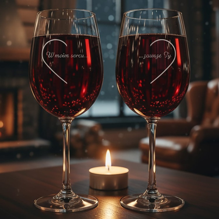 Kieliszek do wina 280ml W moim sercu Zawsze Ty