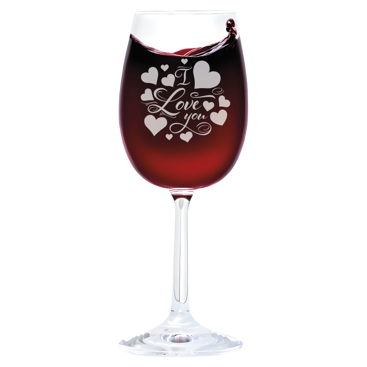 Kieliszek do wina z grawerem I Love You 280ml