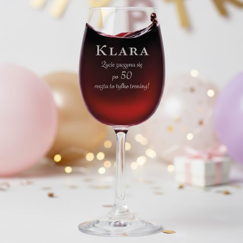 Kieliszek do wina 280ml Życie zaczyna się po .jpg