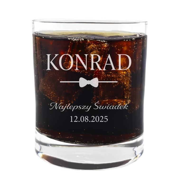 Szklanka Whisky 250ml Najlepszy Świadek z muchą.jpg