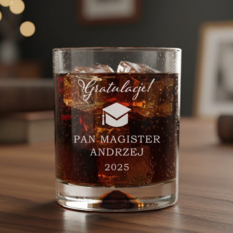Szklanka Whisky 350ml Gratulacje Magister gen.jpg