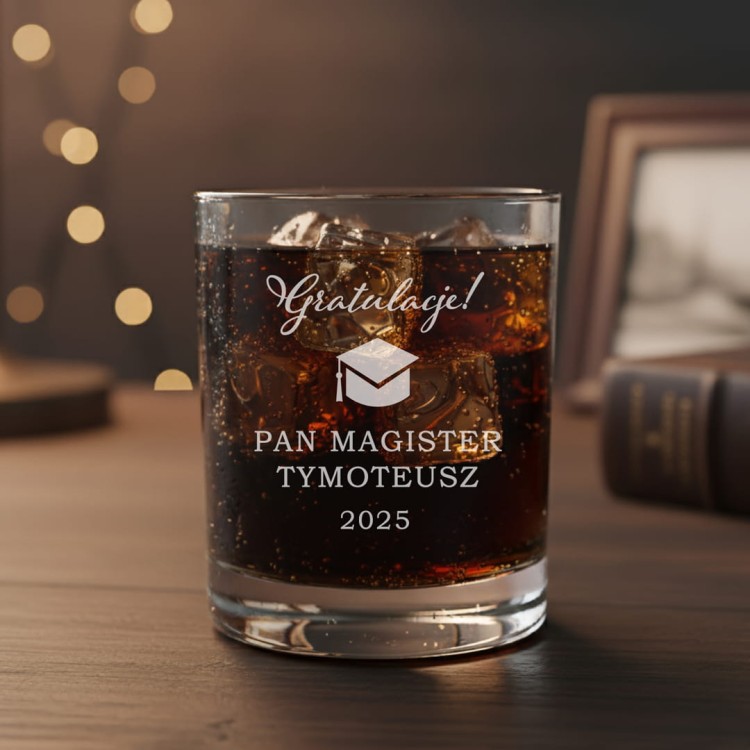 Szklanka Whisky 250ml Gratulacje Magister gen.jpg