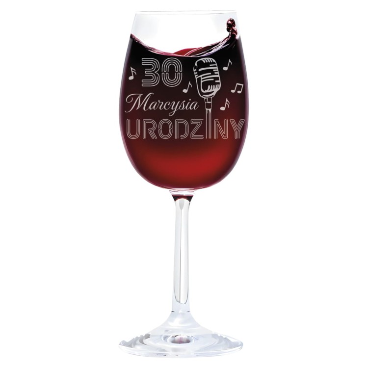Kieliszek do wina PURE 280ml Muzyczne urodziny.jpg